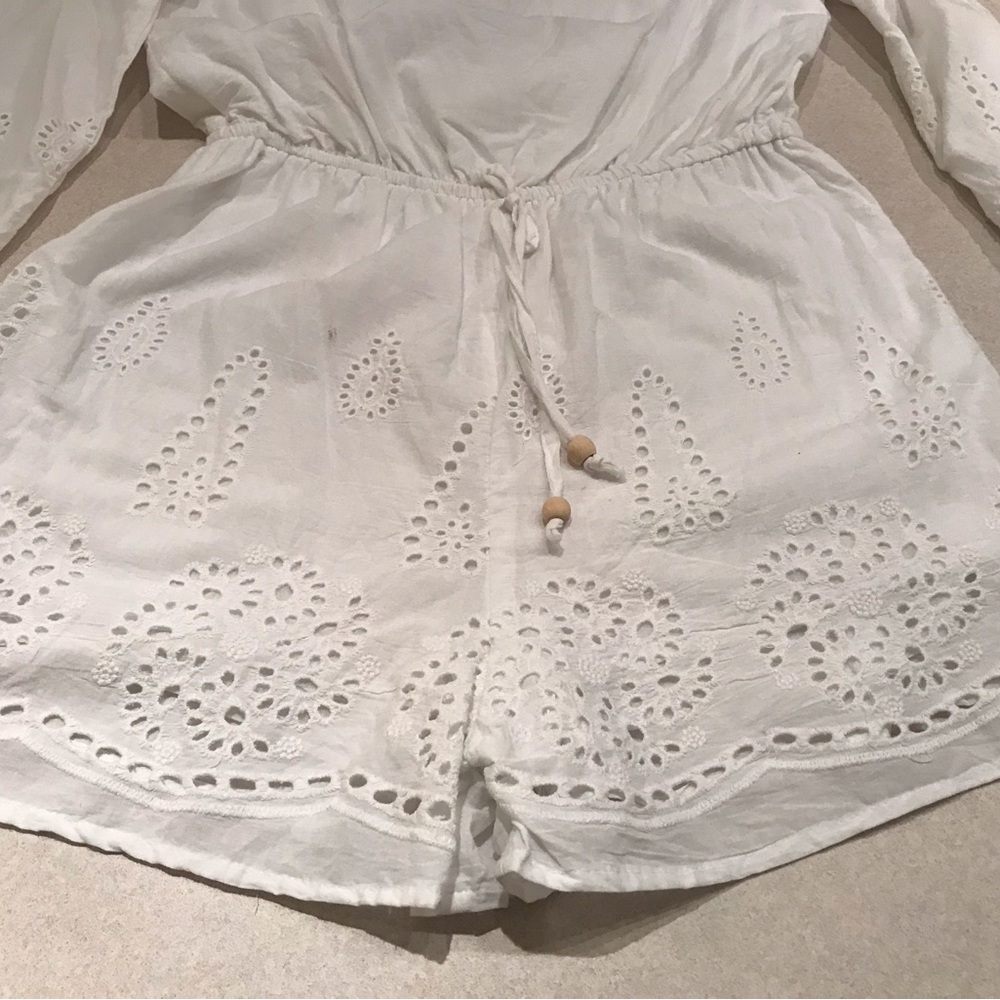 White Shorts Romper. NWOT.